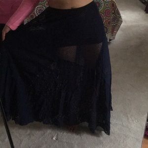 Free People Lace Maxi Skirt